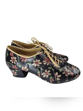 2HB Women Flower Print Practice Shoes 71904 - EU Size 39 ( US 8.5) Made In Italy